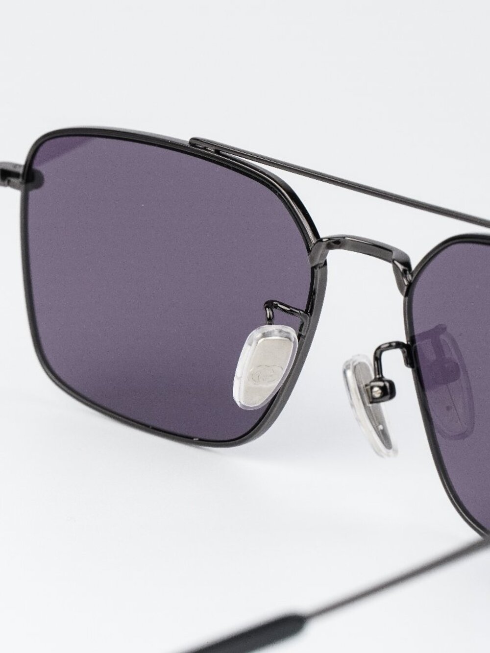 Gucci Women Sunglasses Ruthenium Violet Rectangular GG1957SA 003 NEW AUTHENTIC - Picture 7 of 14